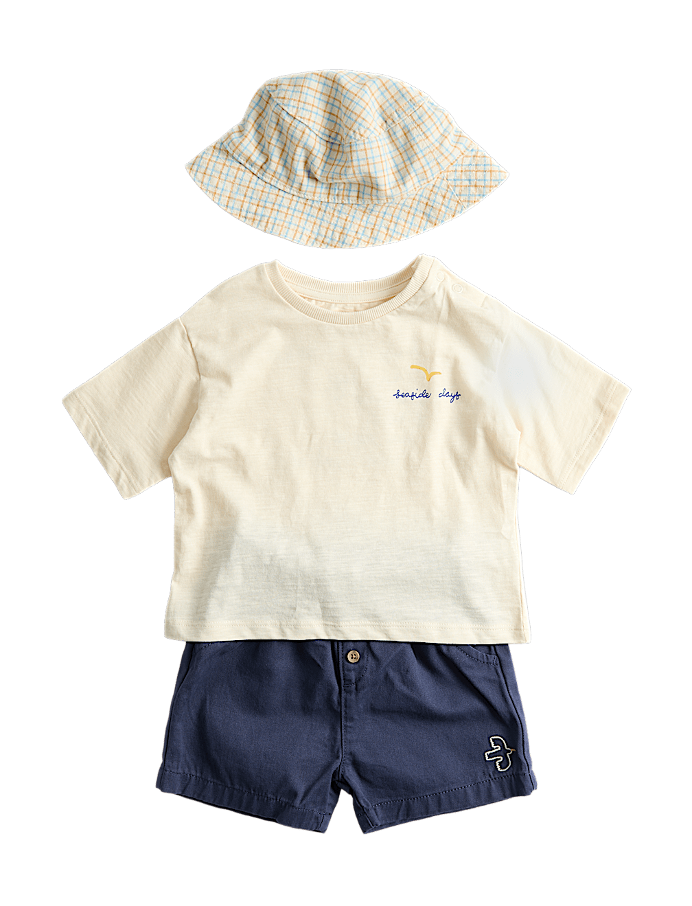 3 Piece Pure Cotton Outfit with Hat (0-5 Yrs)