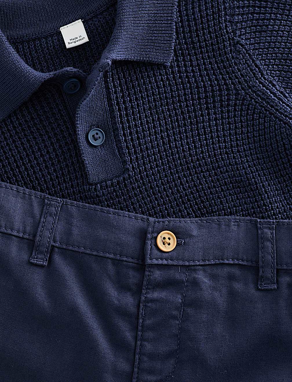 2 Piece Knitted Polo Shirt and Chino Shorts (0-5 Yrs)