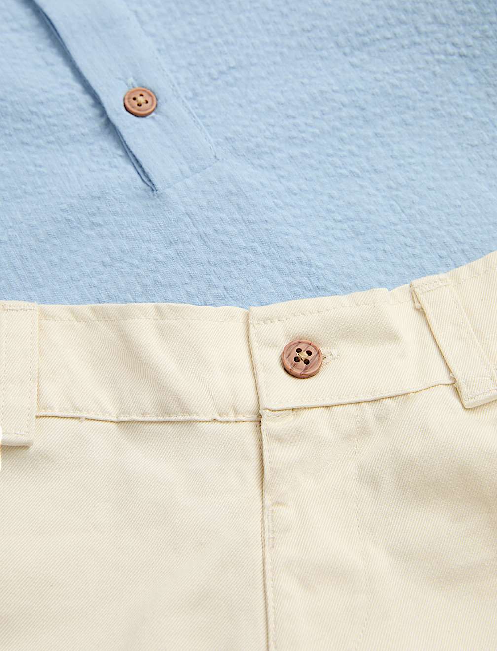 Seersucker Shirt and Chino Shorts Outfit (0 Months-5 Years)