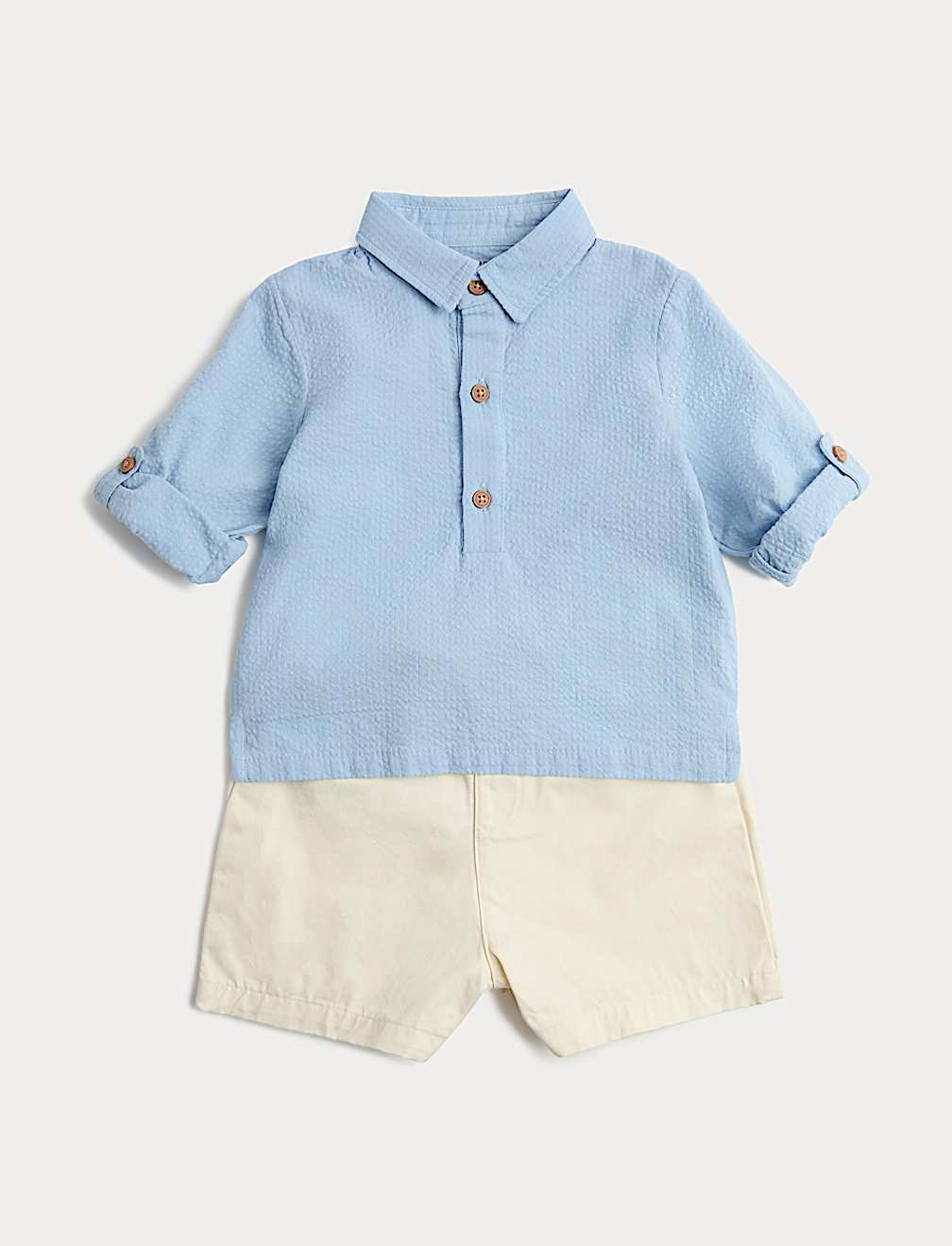 Seersucker Shirt and Chino Shorts Outfit (0 Months-5 Years)