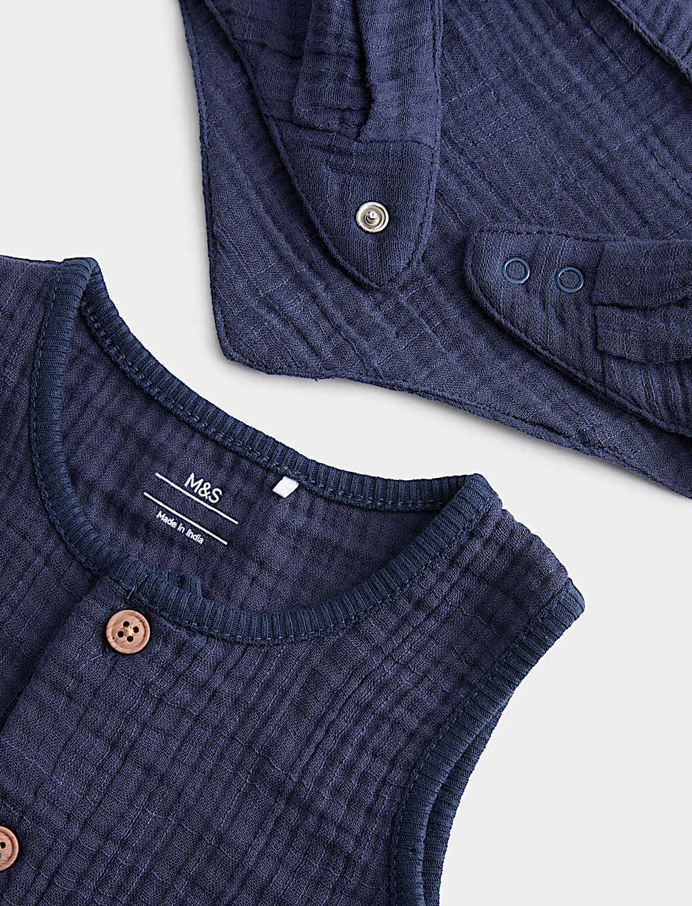 Pure Cotton Romper with Bib (0-3 Yrs)