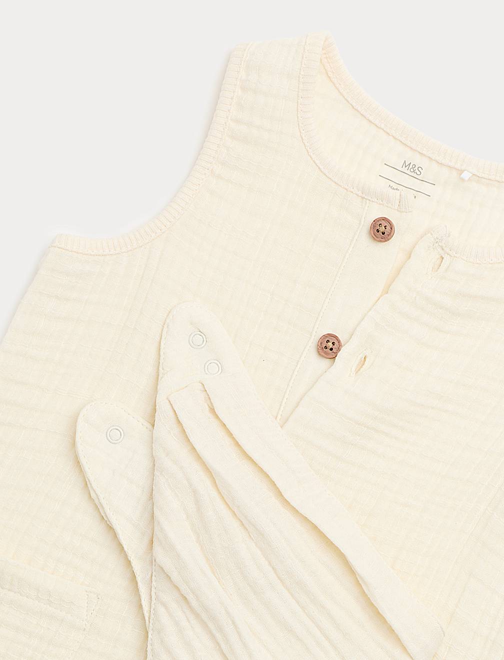 Pure Cotton Romper with Bib (0-3 Yrs)