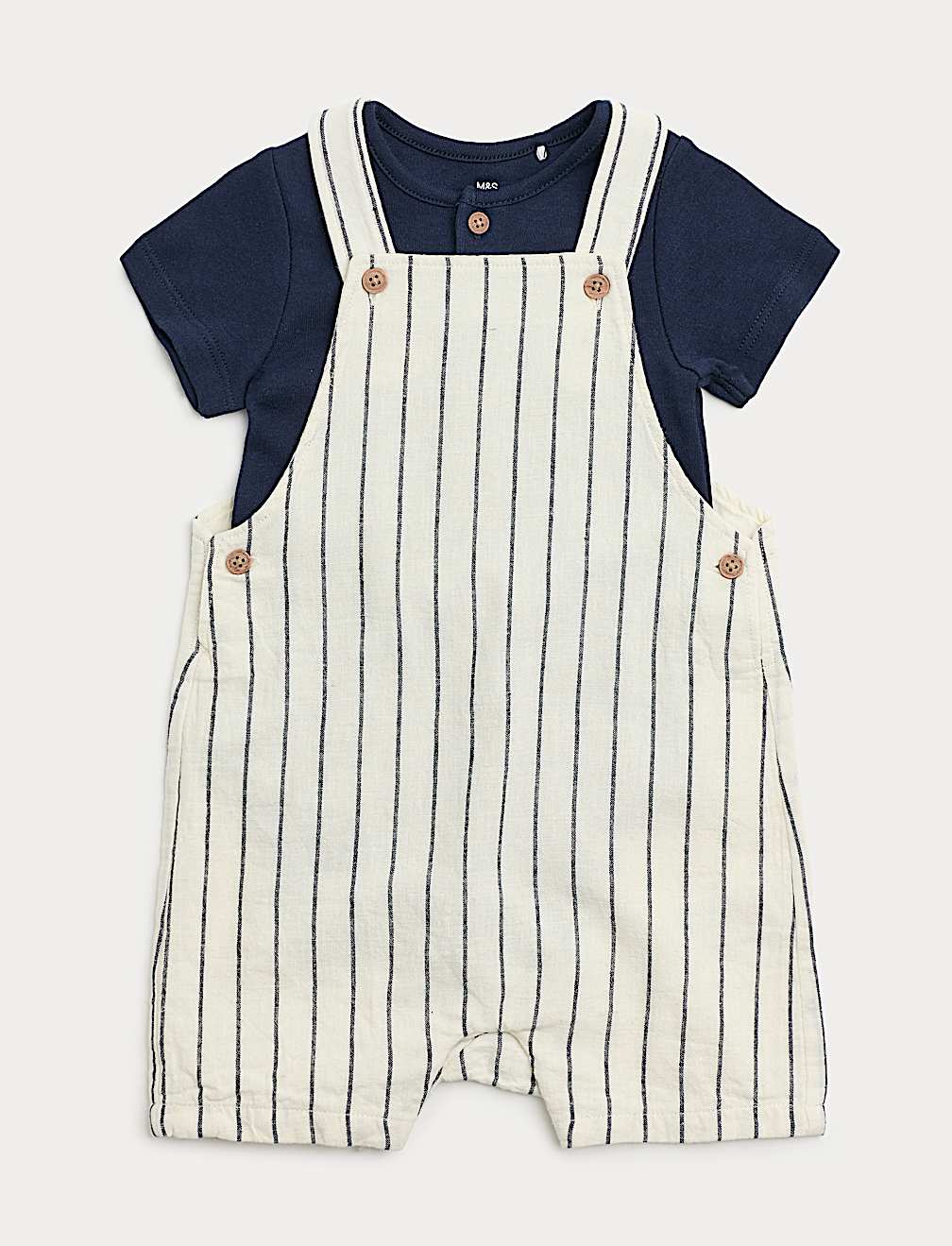 2 Piece Cotton Rich Romper Set (0-3 Yrs)