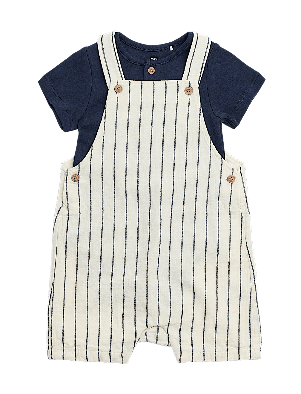 2 Piece Cotton Rich Romper Set (0-3 Yrs)