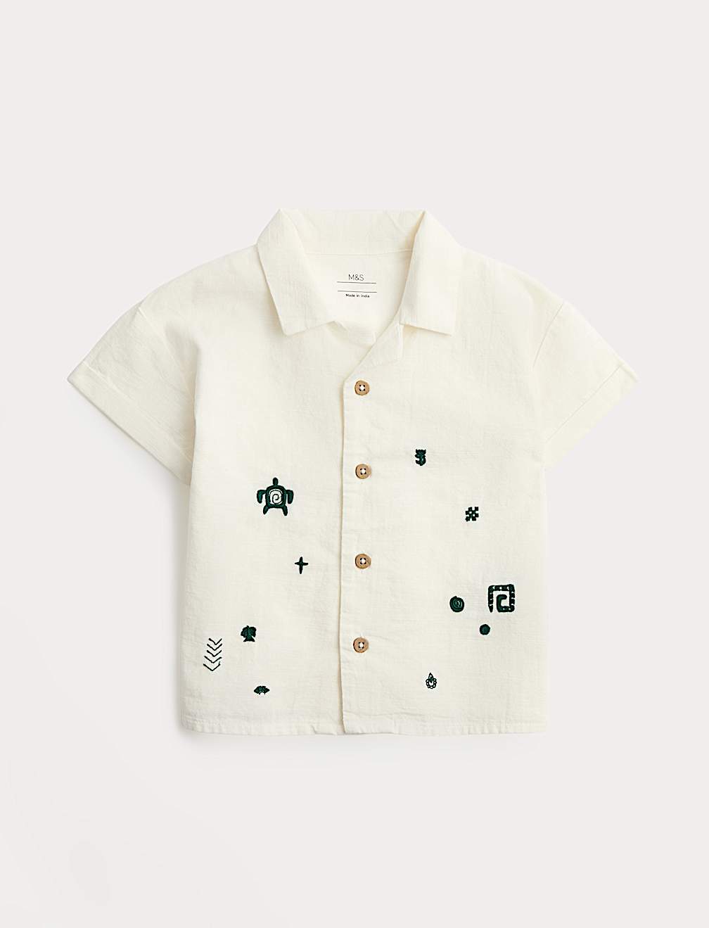 Pure Cotton Aztec Embroidered Shirt (0-5 Yrs)