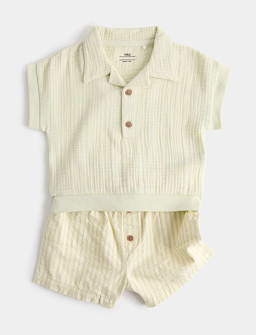 Pure Cotton Triple Cloth Top & Shorts (0-5 Yrs)