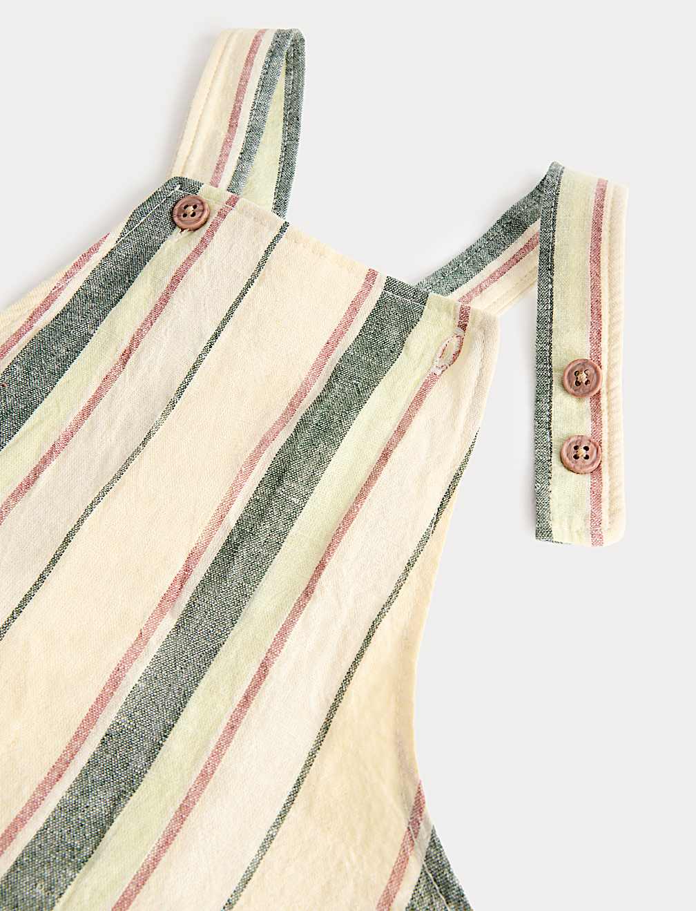 Linen Blend Striped Bibshort (0-3 Yrs)