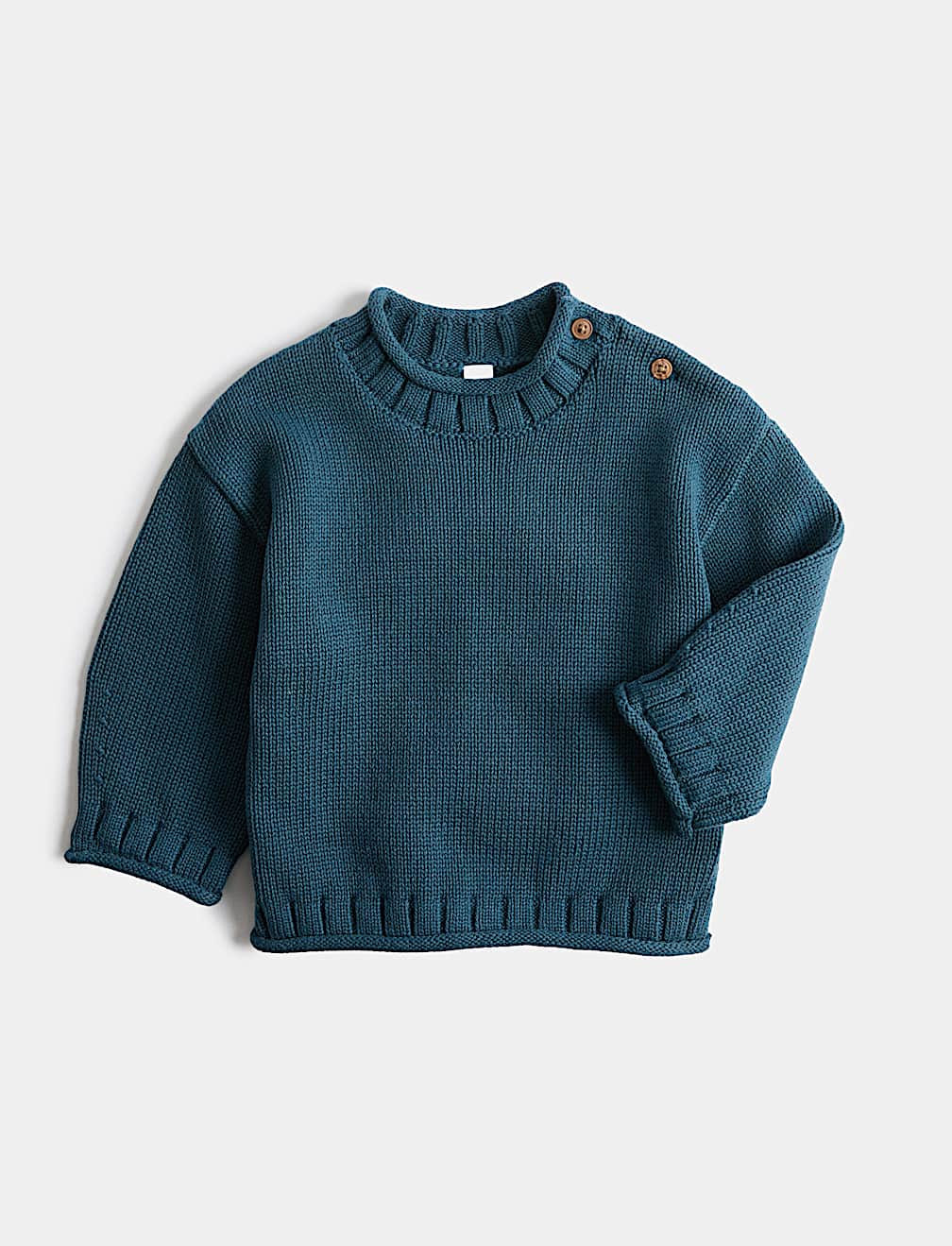 Pure Cotton Roll Hem Jumper (0 Mths-5 Yrs)