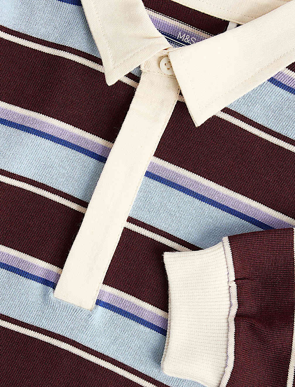 Pure Cotton Striped Rugby Shirt (0-5 Yrs)