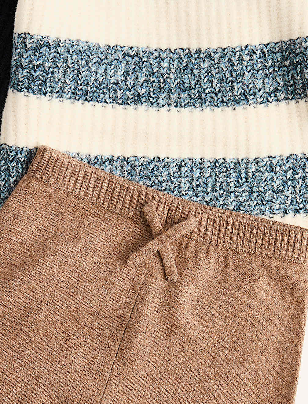 Knitted Striped Jumper and Jogger Outfit (0-3 Yrs)