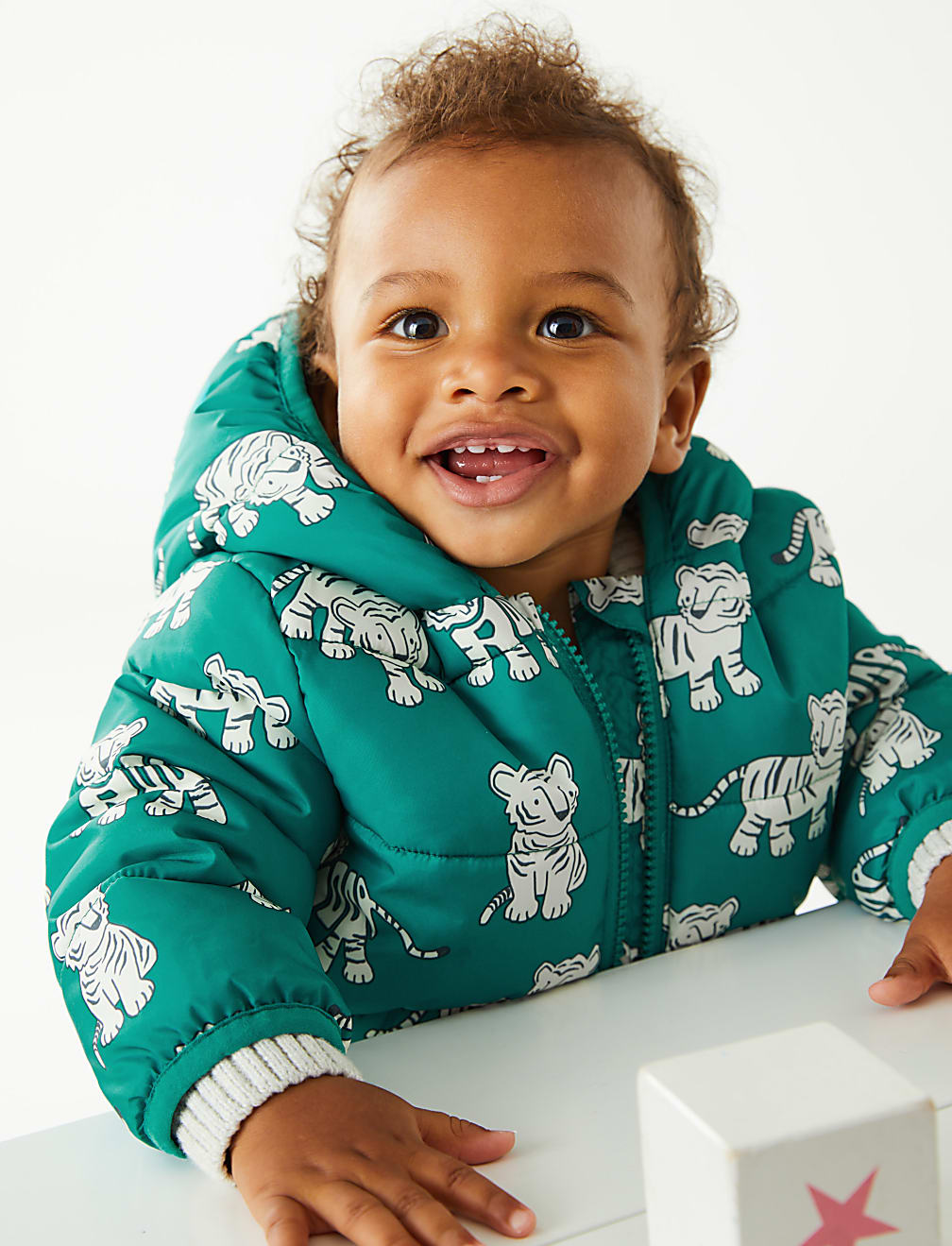 Lightweight Printed Tiger Padded Jacket