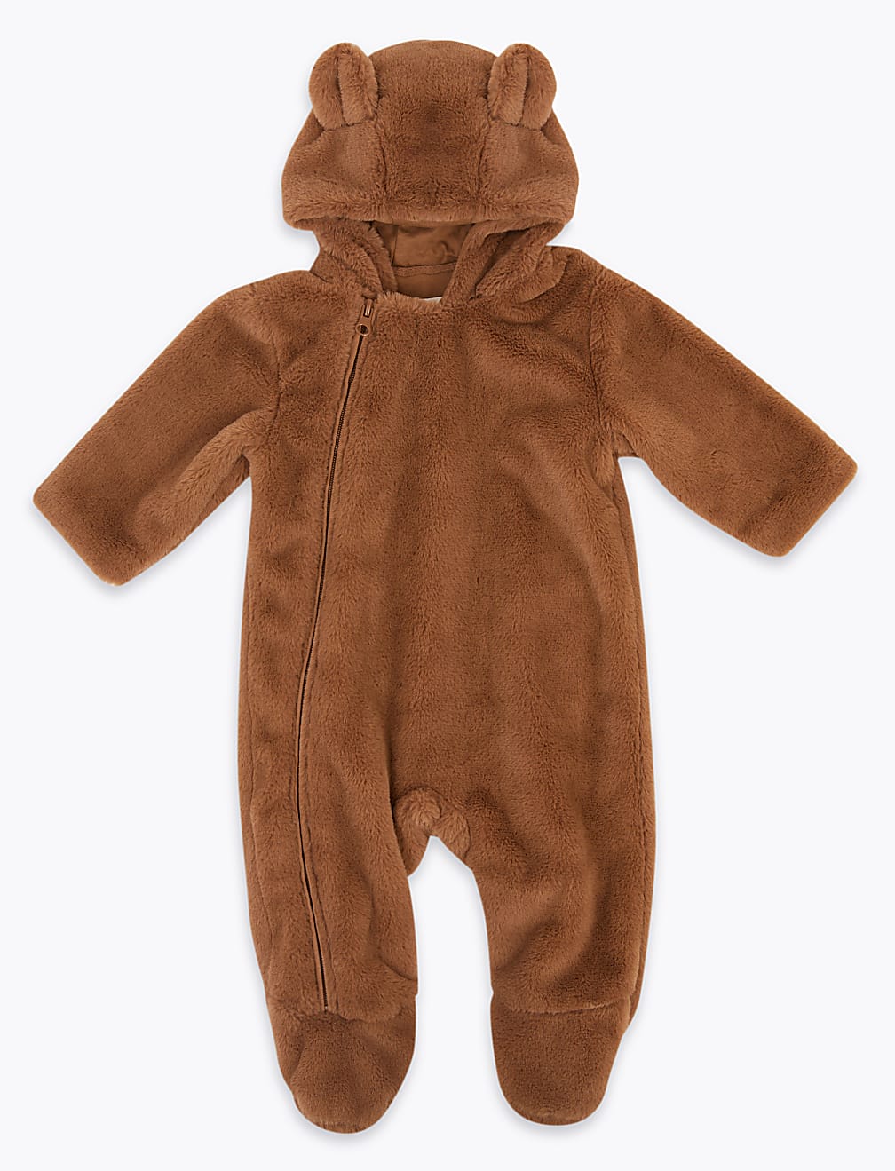 Faux Fur Bear Pramsuit (7lbs-12 Mths)