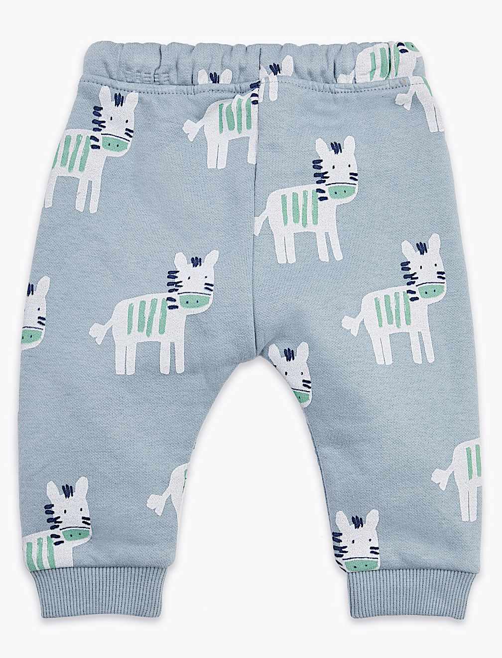 Cotton Rich Zebra Print Joggers (0-3 Yrs)