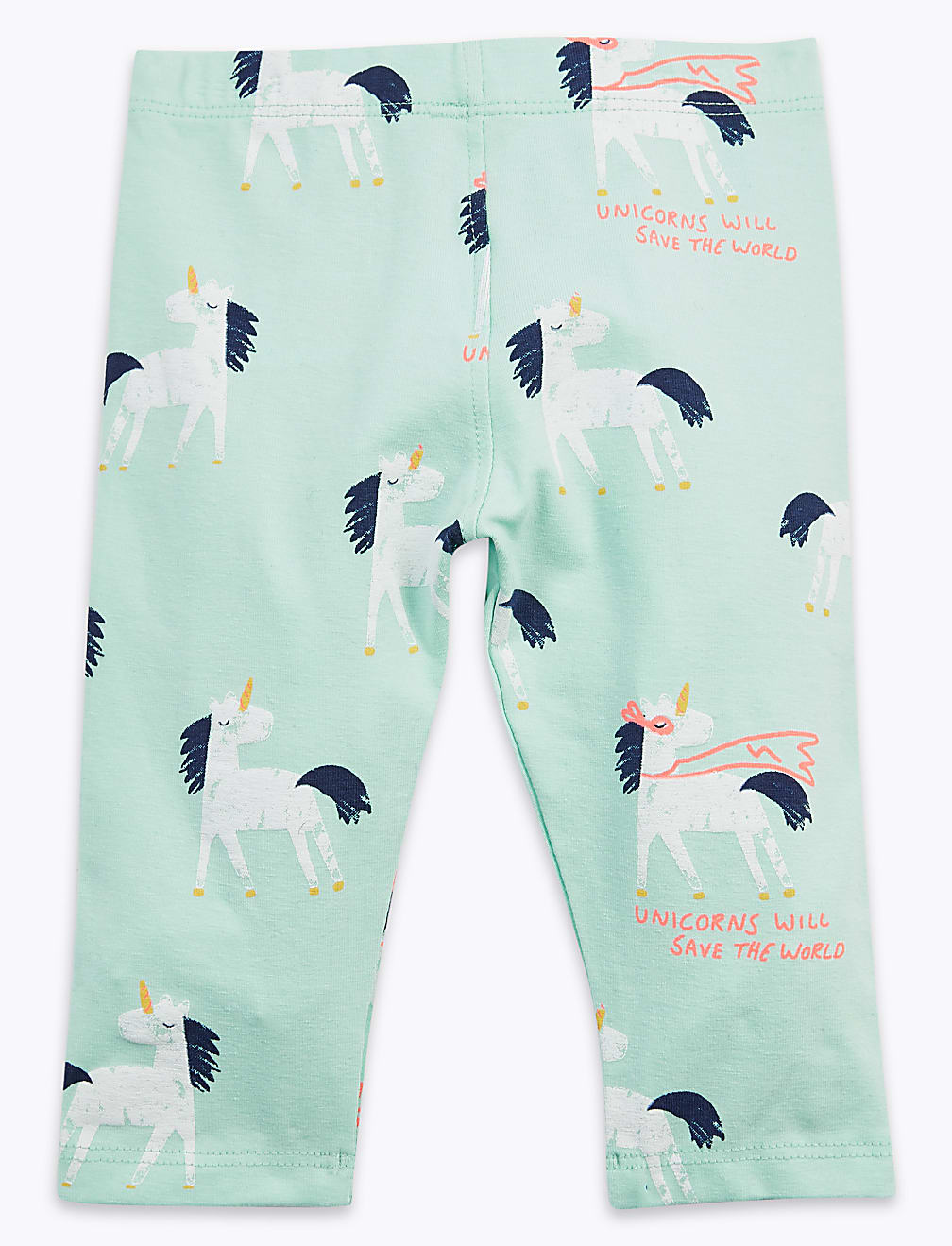 Cotton Rich Unicorn Print Leggings
