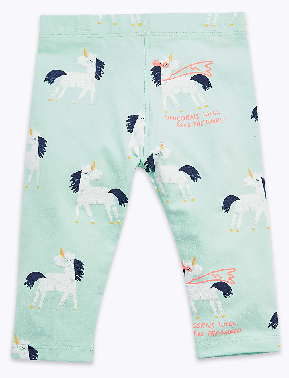 Cotton Rich Unicorn Print Leggings