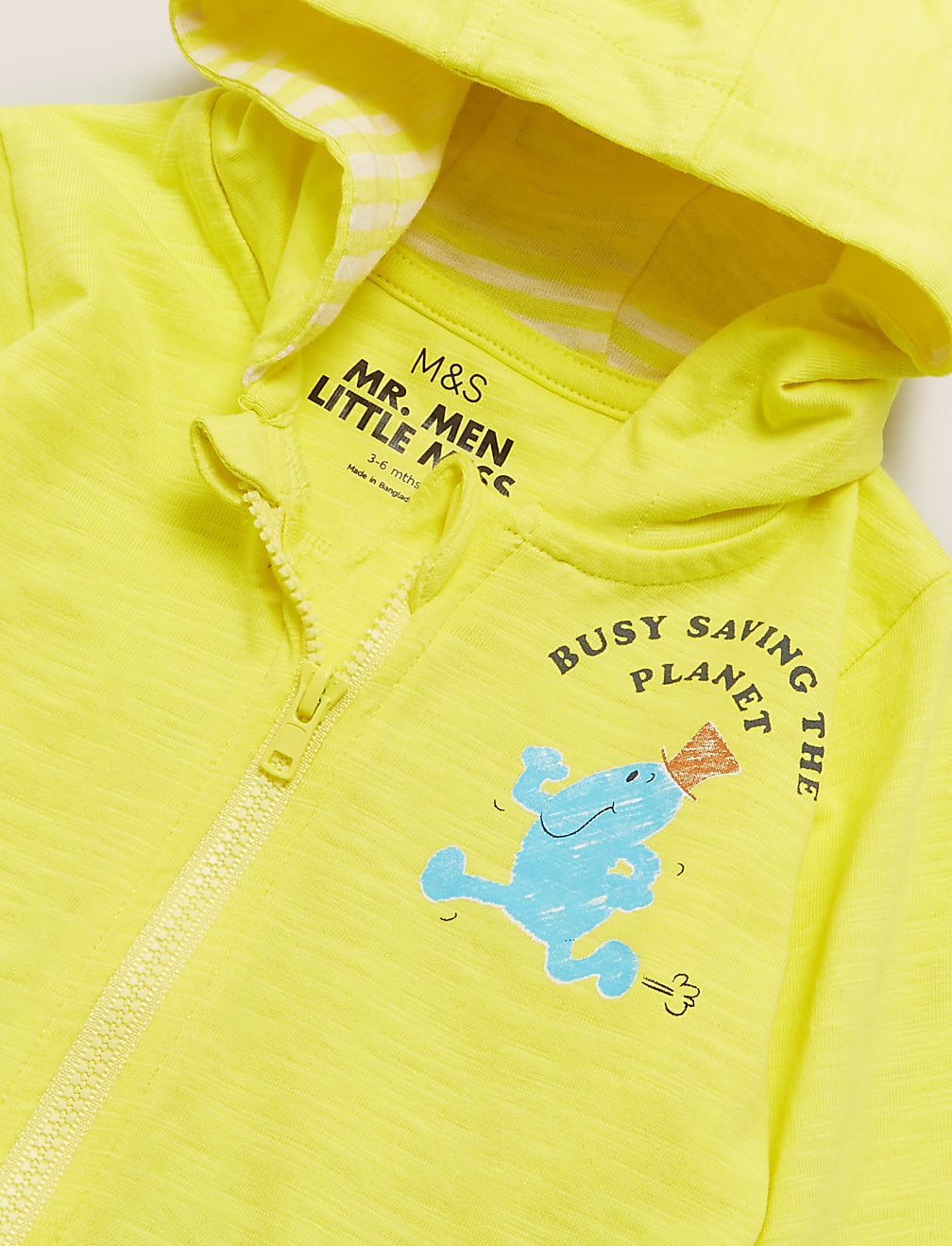 Pure Cotton Lightweight Mr Men™ Hoodie (7lbs- 3 Yrs )