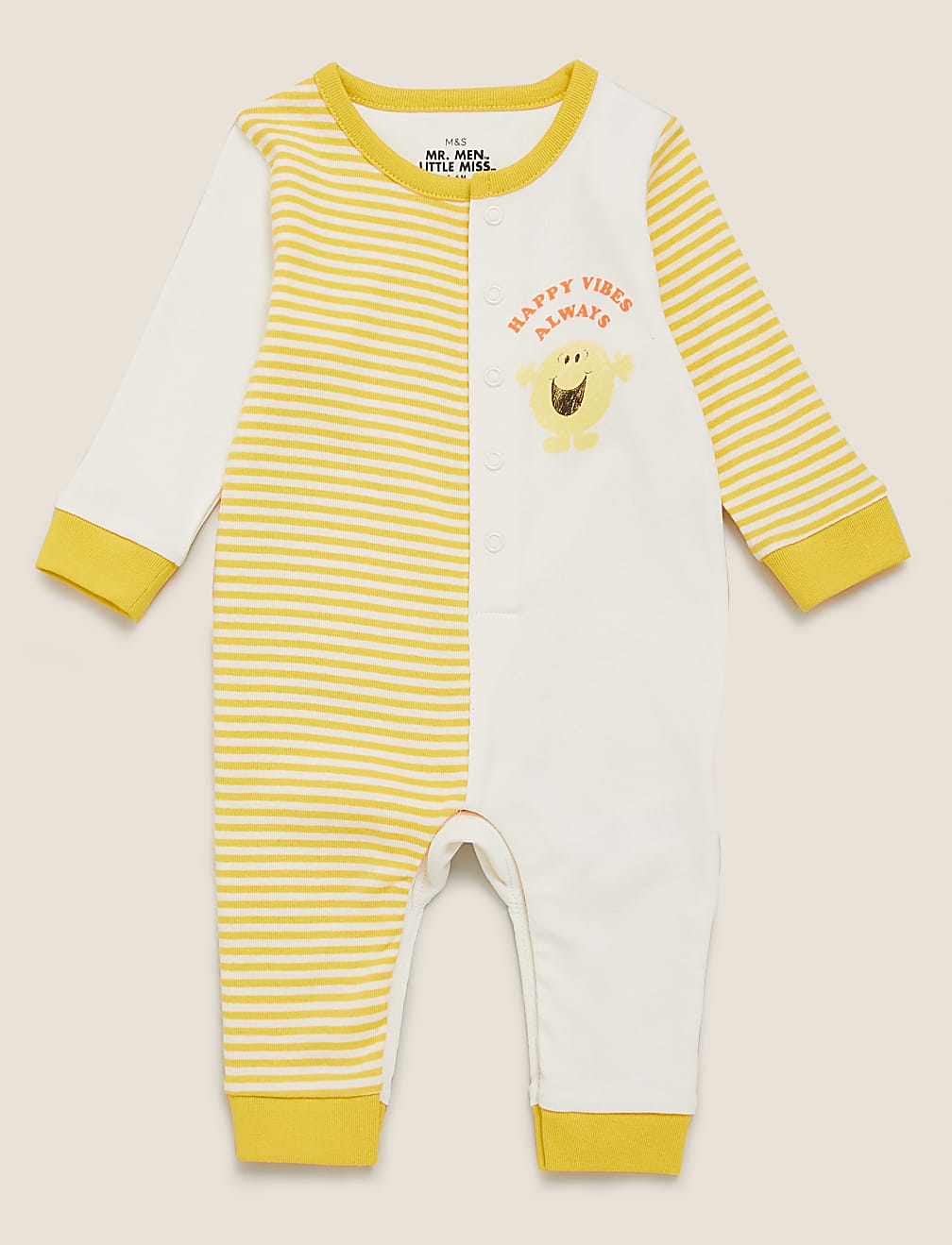 Pure Cotton Mr. Men™ Striped All in One