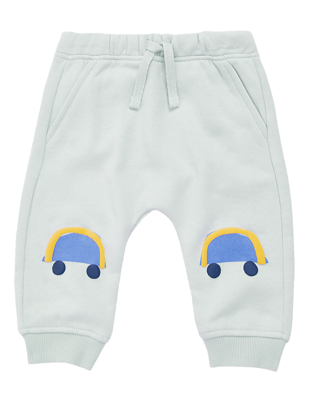 Cotton Car Print Joggers (0-3 Yrs)