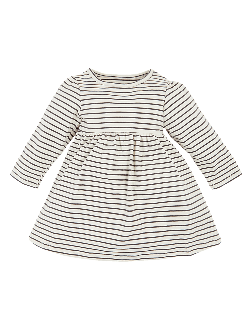 Pure Cotton Striped Dress (0-3 Yrs)