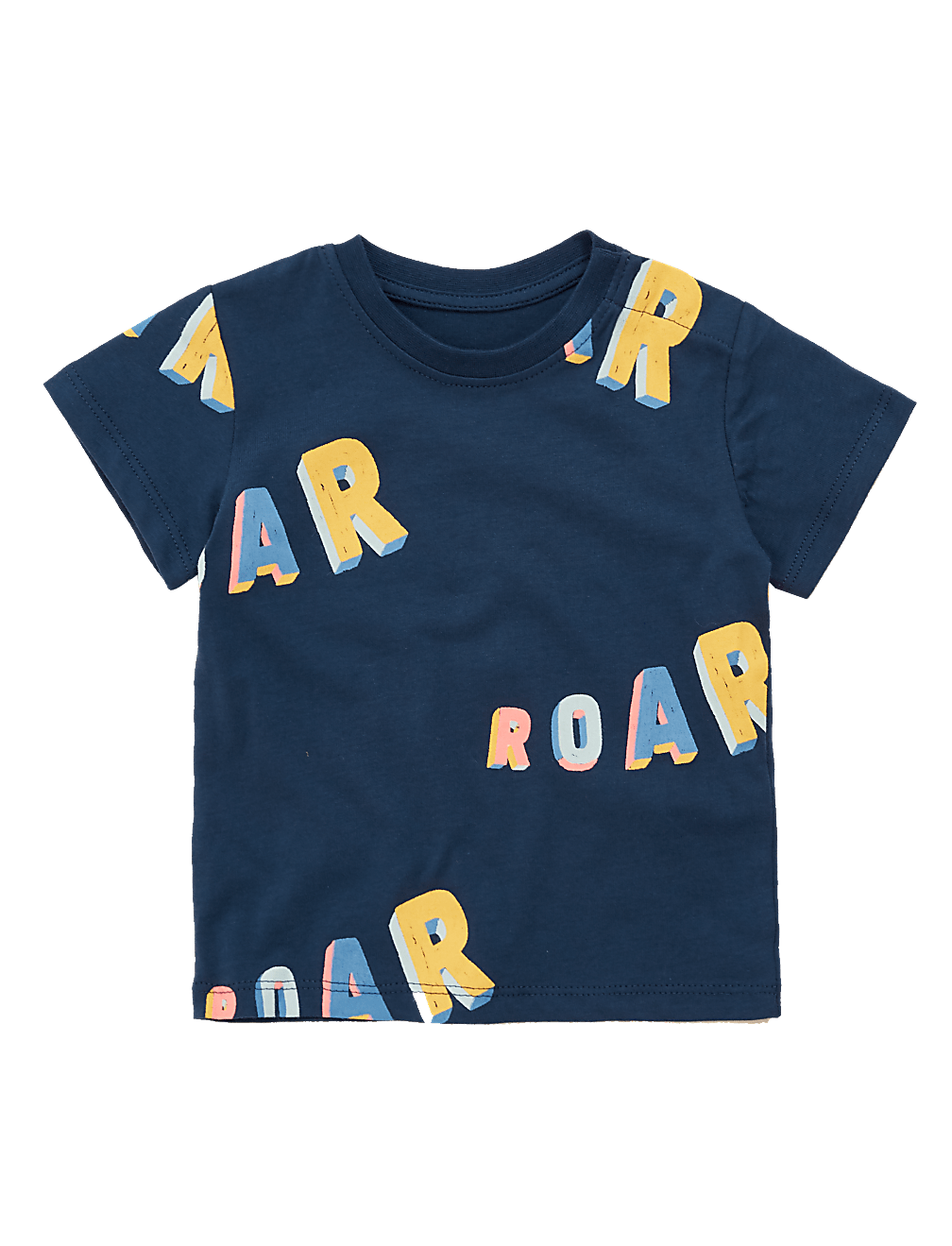 Pure Cotton Roar Slogan T-Shirt (0-3 Yrs)