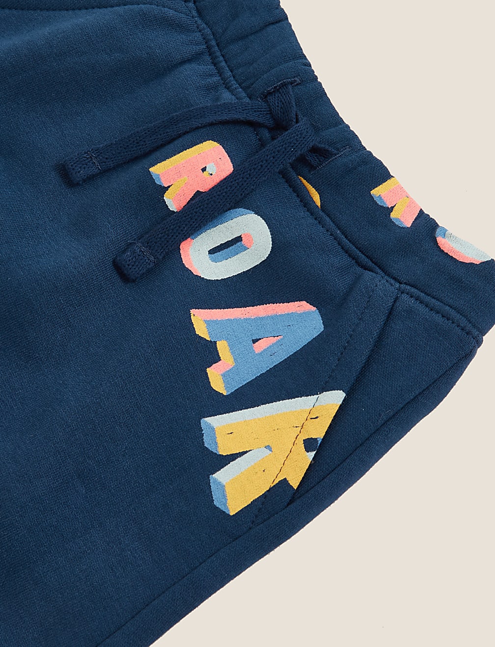 Cotton Roar Slogan Joggers