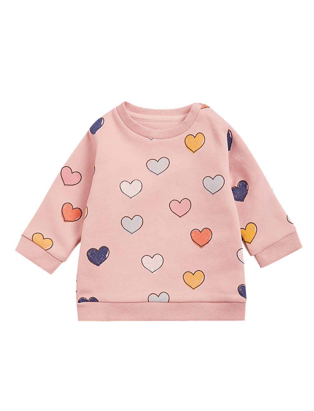 Cotton Rich Love Heart Sweatshirt (0-3 Yrs)