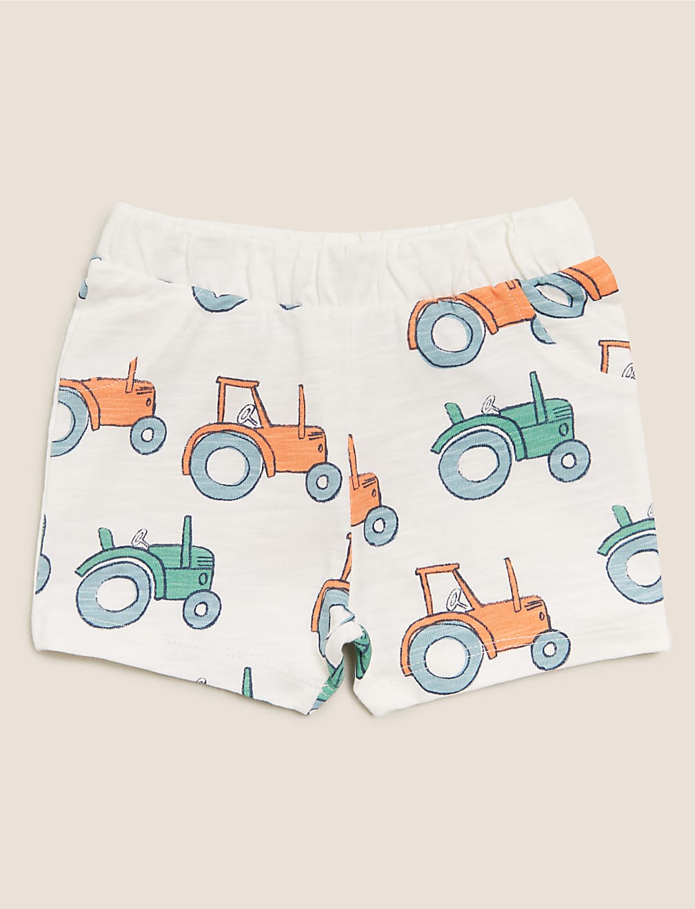 Organic Cotton Tractor Print Shorts