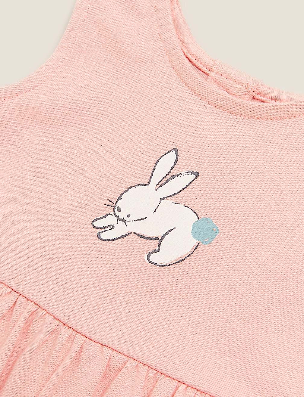 Organic Cotton Bunny Romper (0-3 Yrs)
