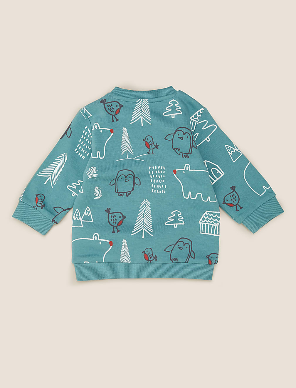 Cotton Winter Woodland Print Sweatshirt (0-3 Yrs)