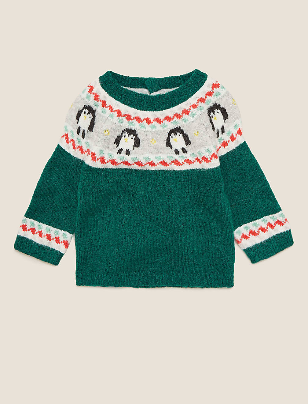 Penguin Fair Isle Jumper (0-3 Yrs)