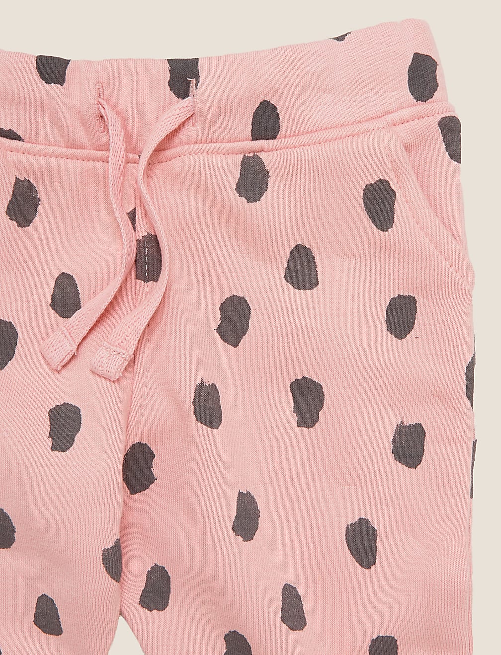 Cotton Brushstroke Joggers (0-3 Yrs)