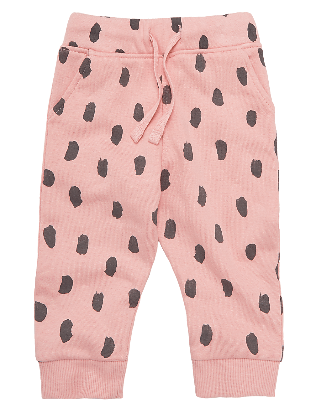 Cotton Brushstroke Joggers (0-3 Yrs)