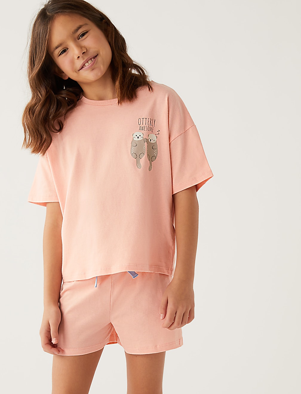 2pk Pure Cotton Otter Short Pyjama Sets