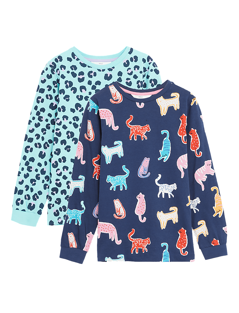 2pk Pure Cotton Leopard Pyjama Sets