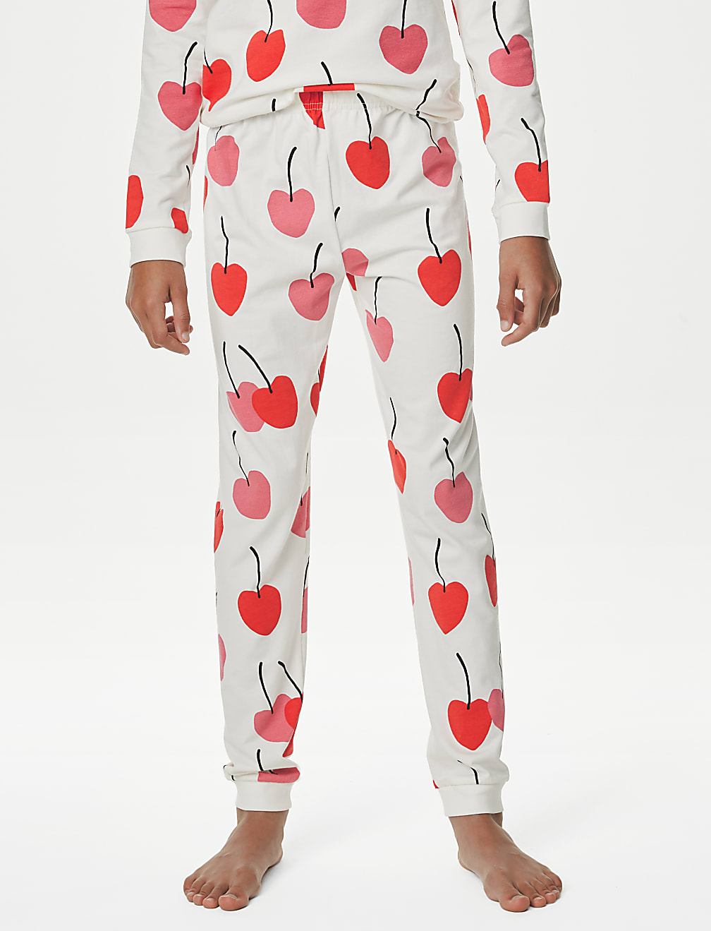 Cotton Rich Cherry Print Pyjamas (7-14 Yrs)