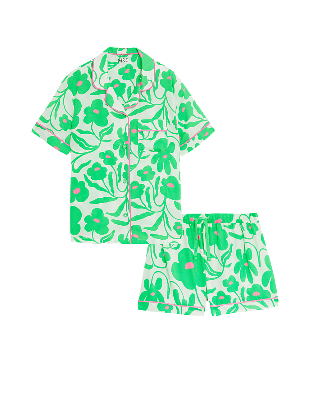 Satin Floral Print Pyjamas (6-16 Yrs)