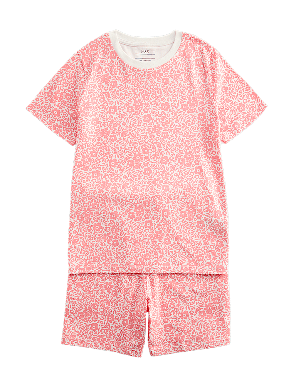 Pure Cotton Floral Short Pyjamas (1-16 Yrs)