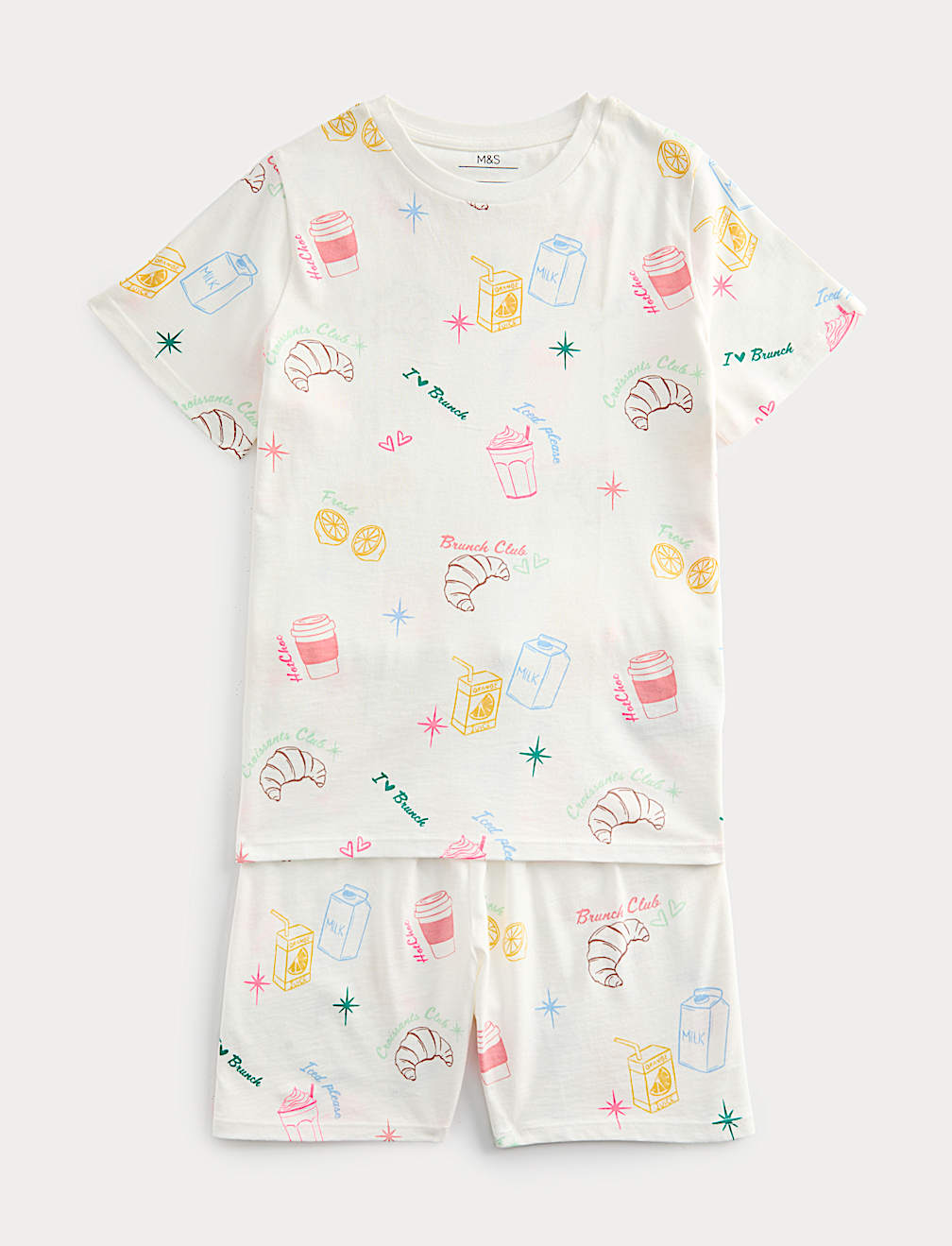 Pure Cotton Brunch Graphic Pyjamas (1-16 Yrs)