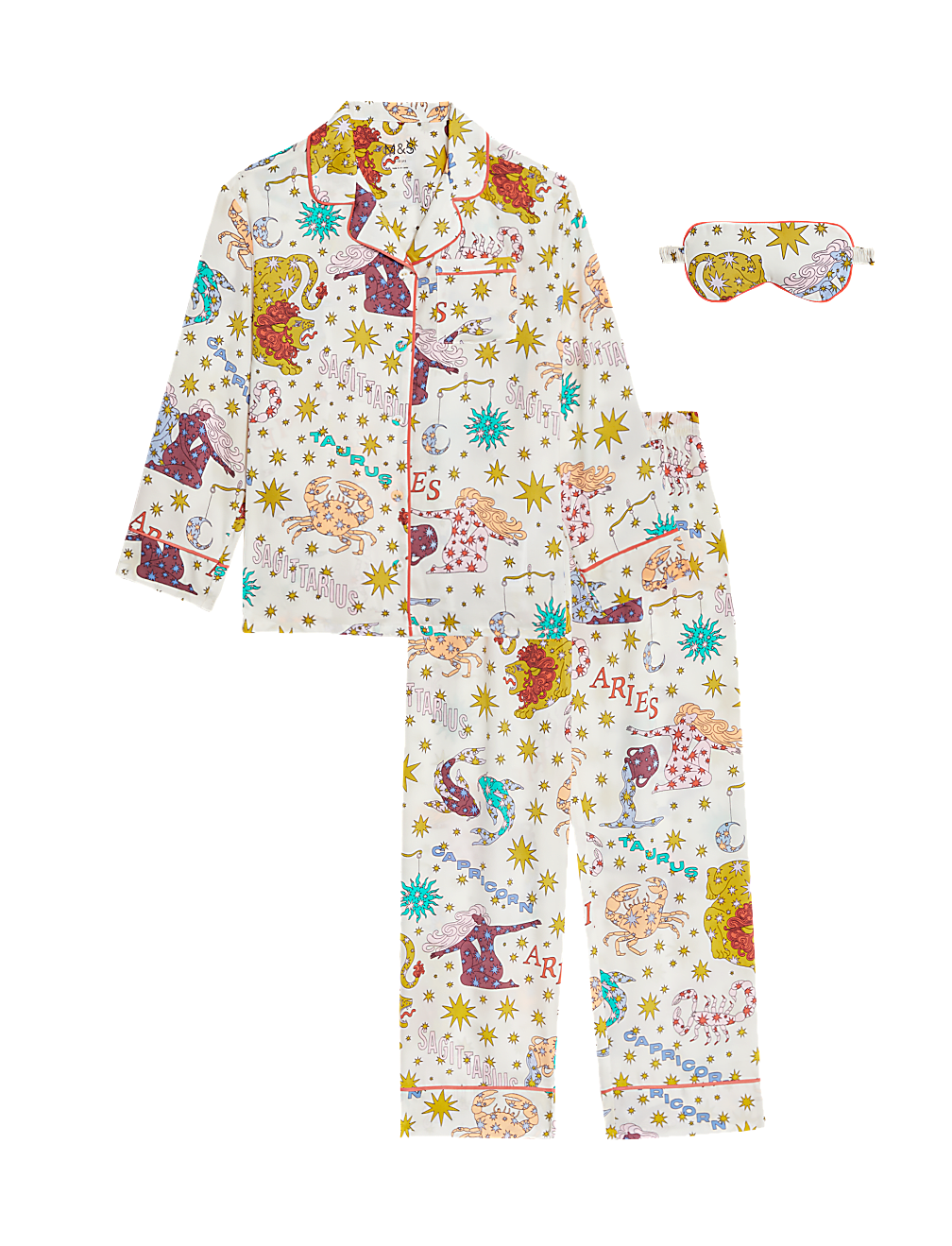 Satin Zodiac Pyjamas with Eye Mask (6-16 Yrs)
