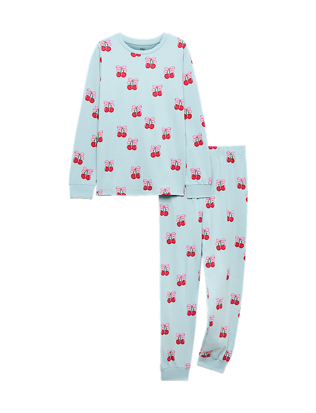 Pure Cotton Cherry Print Pyjamas (12 Mths - 16 Yrs)