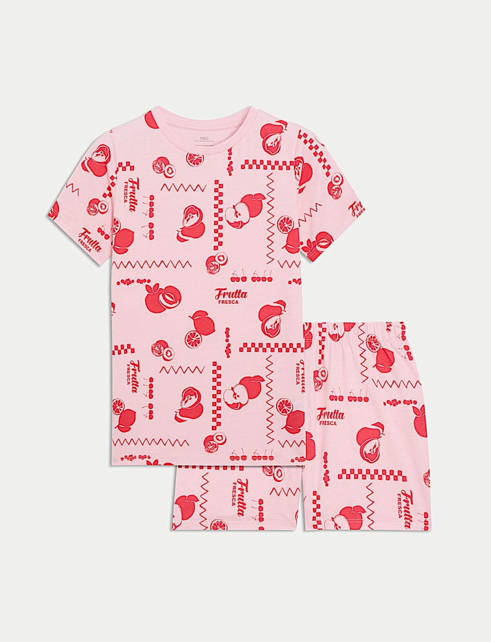Kids' Pure Cotton Fruit Graphic Short Pyjamas (1-16 Yrs)