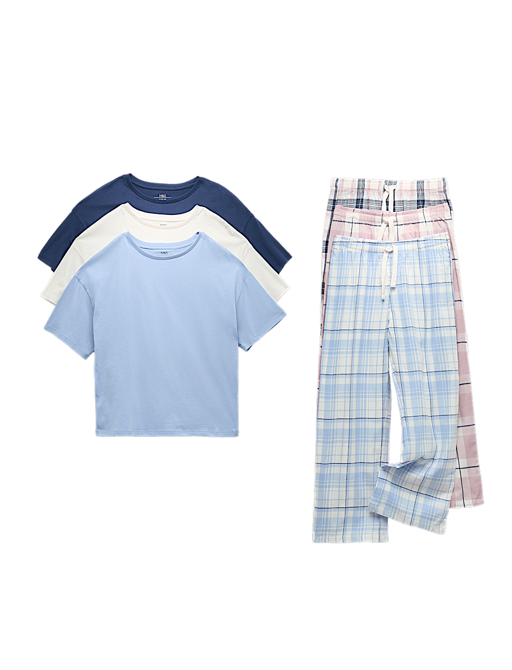 3pk Pure Cotton Checked Pyjama Sets (1-16 Yrs)