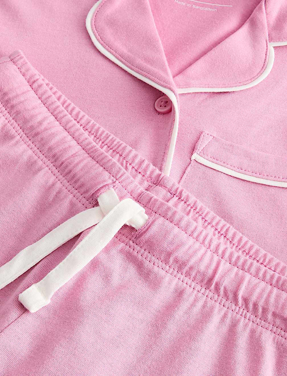 Cotton Modal Blend Piped Pyjamas (3-16 Yrs)