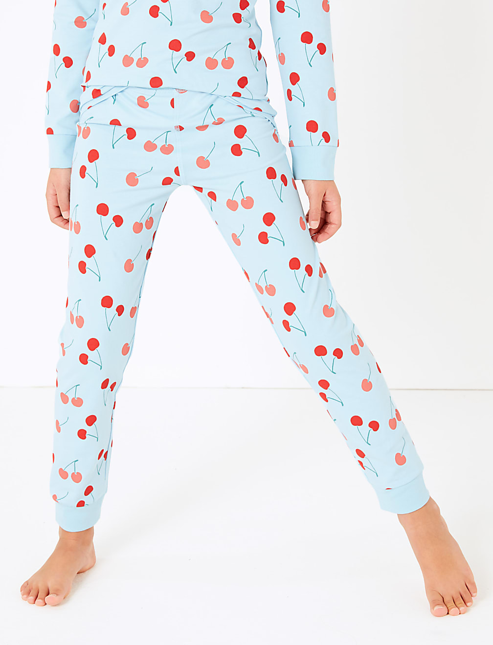 Cotton Rich Cherry Print Pyjama Set (7-16 Years)