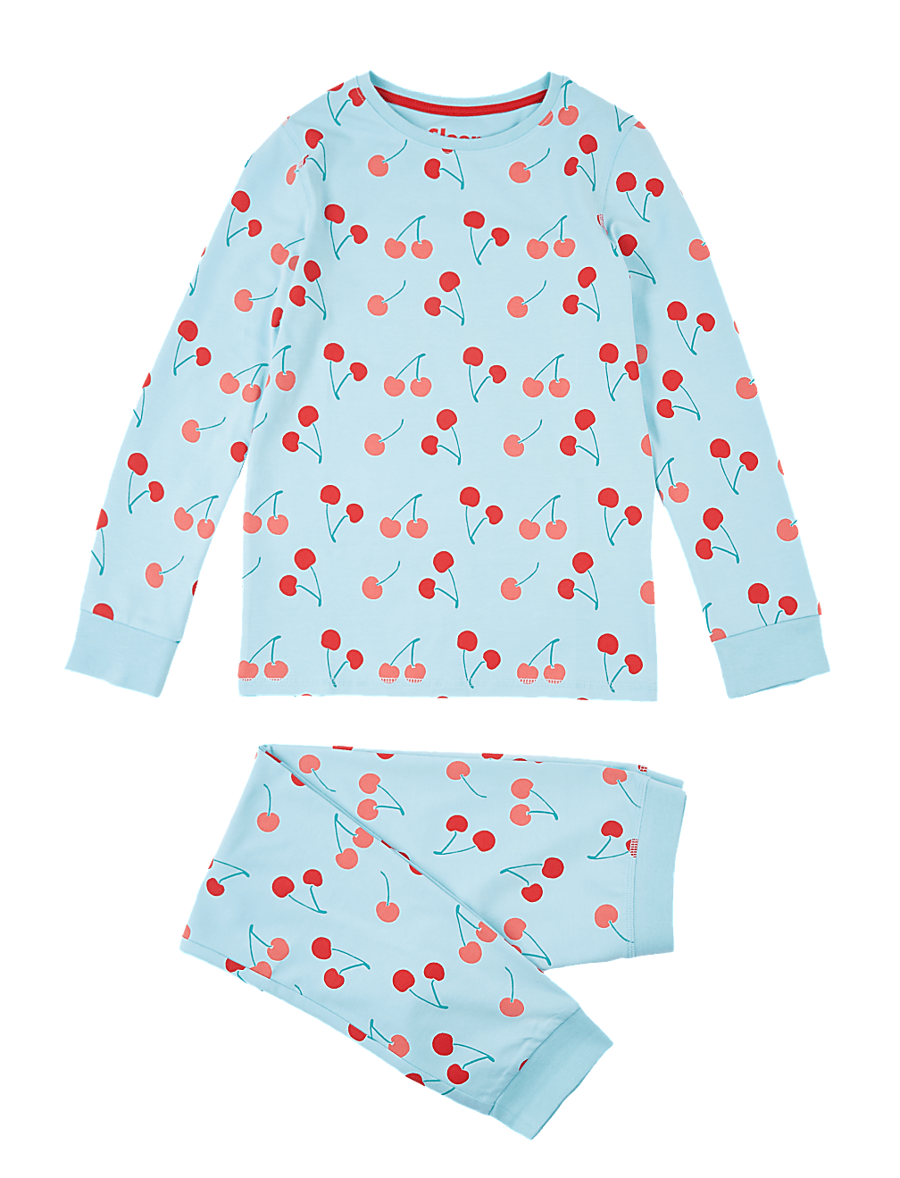 Cotton Rich Cherry Print Pyjama Set (7-16 Years)