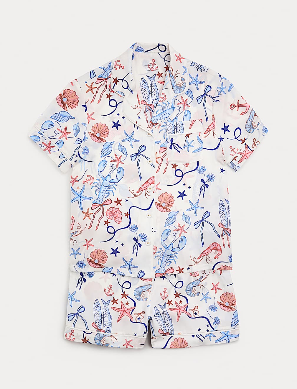 Satin Shell Short Pyjamas (6-16 Yrs)
