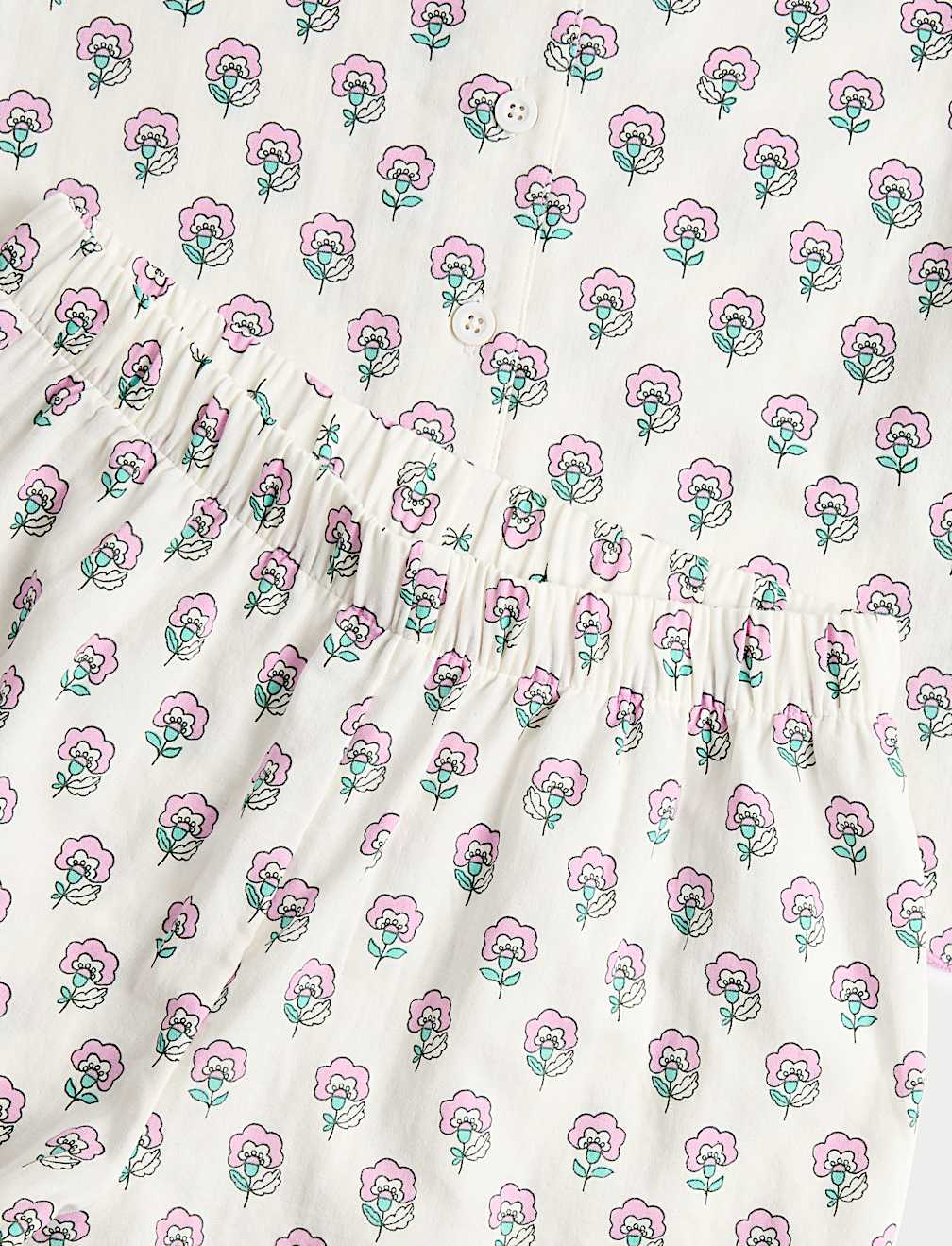 Pure Cotton Floral Print Pyjamas (6-16 Yrs)