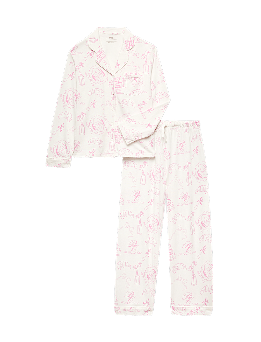 Cotton Modal Brunch Club Print Pyjamas (6-16 Yrs)