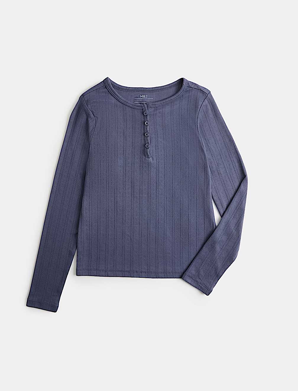 Long Sleeve Button Up Pyjama Top (6-16 Yrs)