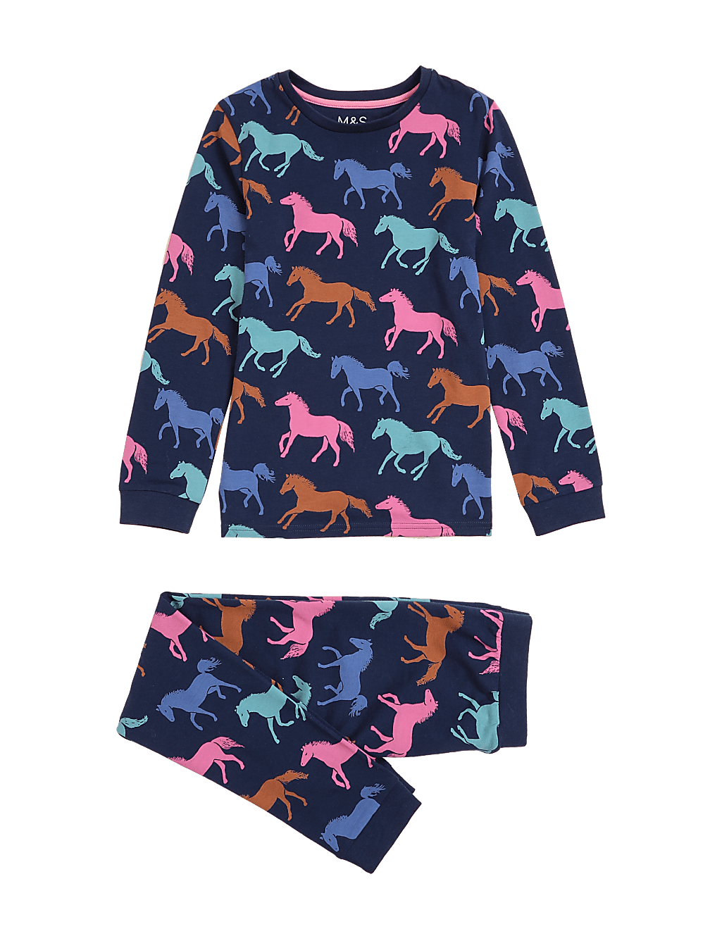 Cotton Rich Horse Print Velour Pyjamas